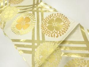 アンティーク　襷に花模様織り出し踊り帯(材料)